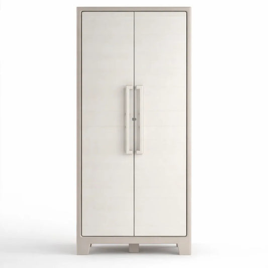 Armoire Haute en Résine avec Étagères Ajustables pour Cuisine et Garage
