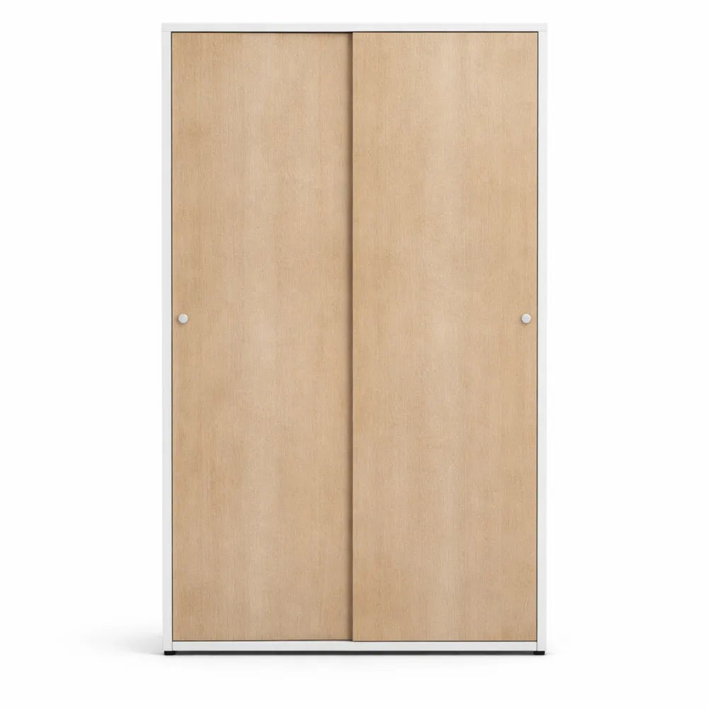 Armoire polyvalente avec portes coulissantes et étagères ajustables