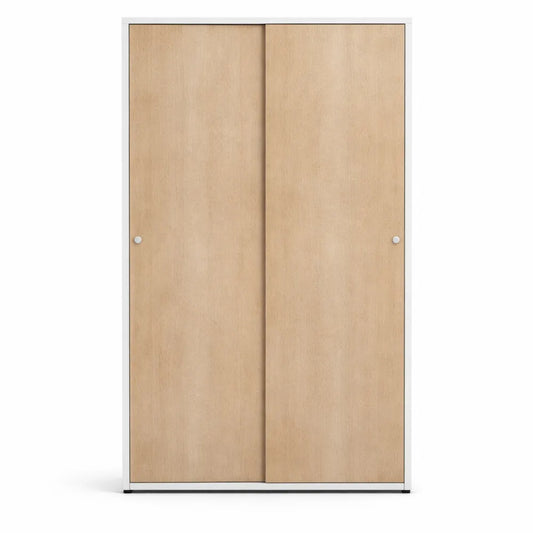 Armoire polyvalente avec portes coulissantes et étagères ajustables